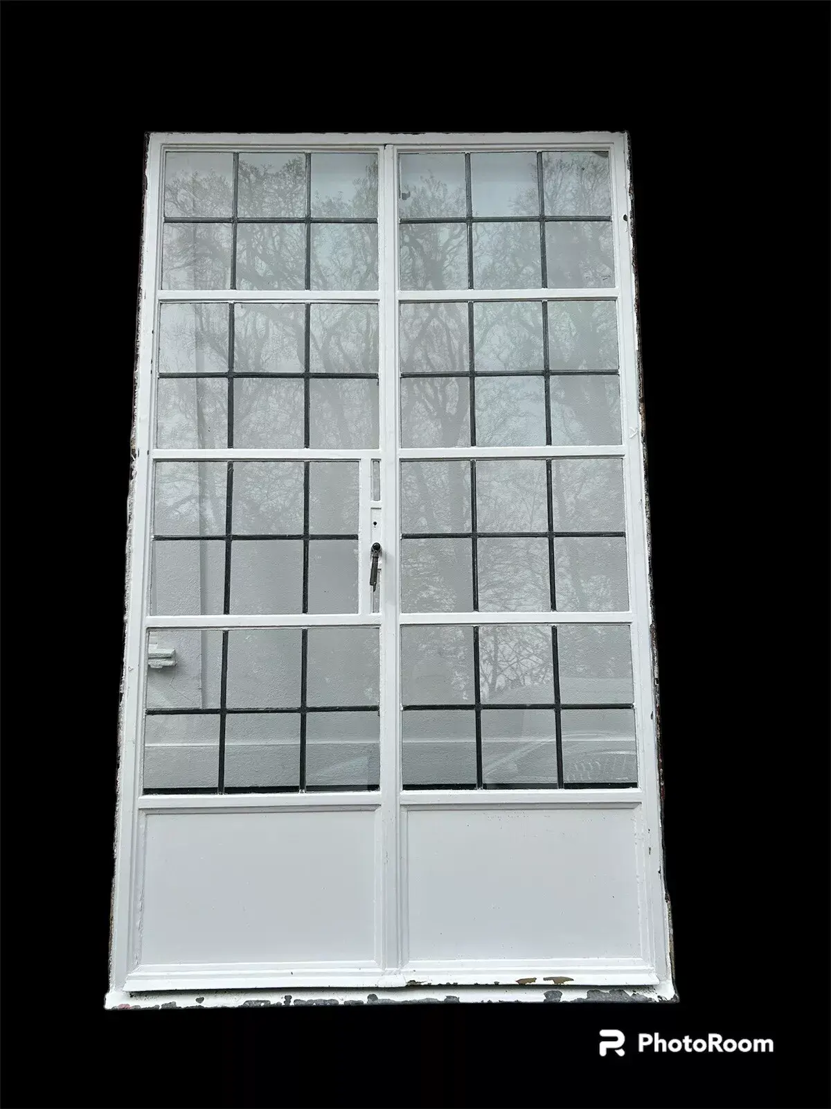 ANTIQUE CRITTALL FRENCH DOORS 20s 30s CRITTAL RECLAIMED PERIOD LEADED GLASS DECO