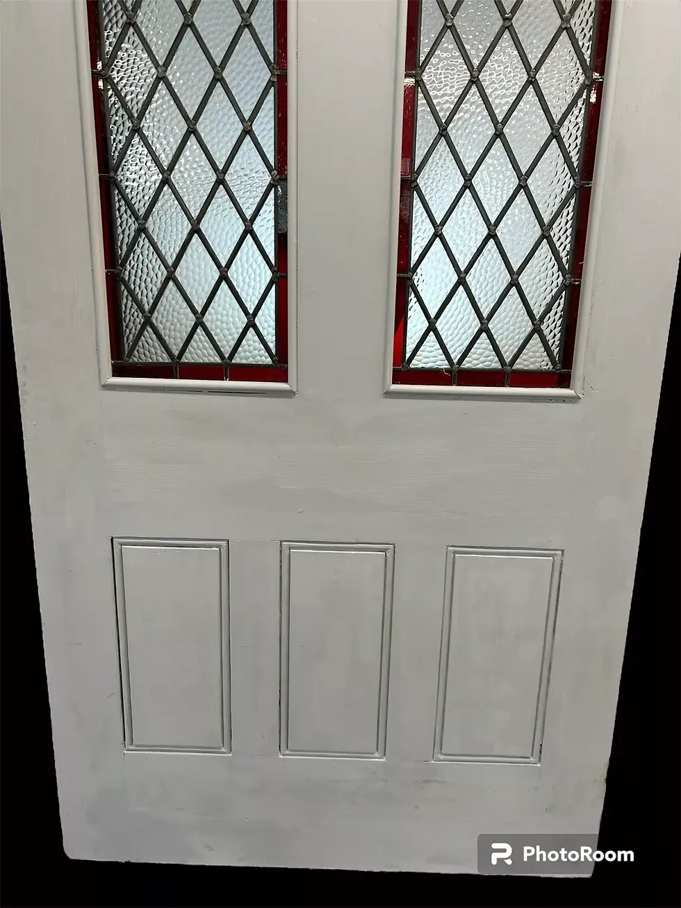 Thumbnail: LARGE VICTORIAN STAINED GLASS FRONT DOOR OLD PERIOD RECLAIM ANTIQUE ARTS CTAFTS