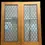 Thumbnail: SOLID OAK FRENCH DOOR SET DOUBLE GLAZED 2 ANTIQUE LEADED PERIOD RECLAIMED WOOD