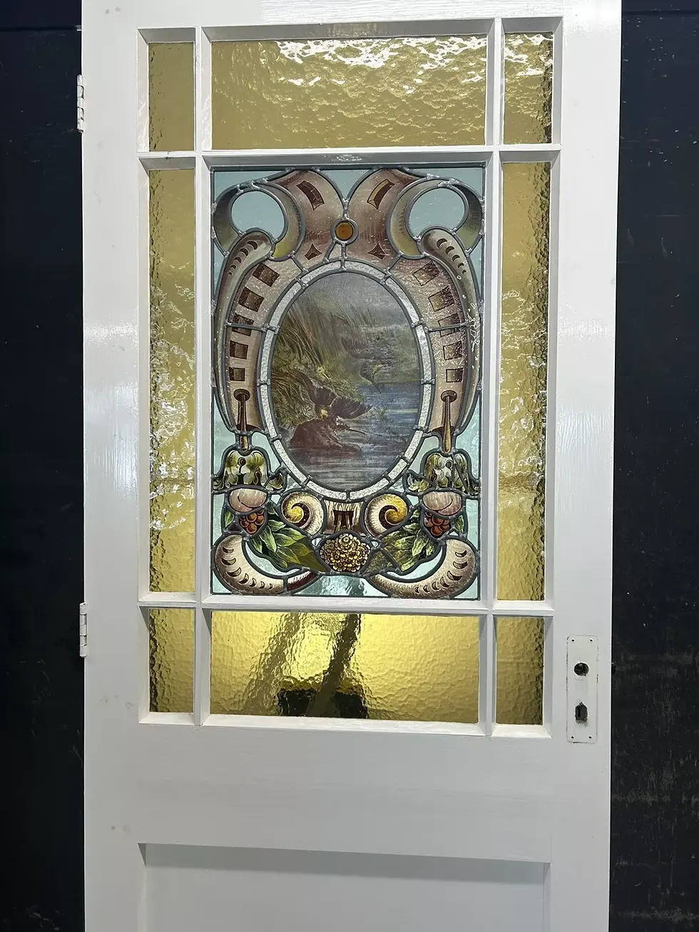Thumbnail: VICTORIAN STAINED GLASS DOOR RECLAIMED PERIOD OLD ANTIQUE VESTIBULE INTERNAL