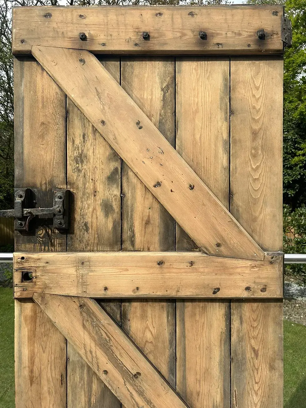 Thumbnail: ANTIQUE 18TH CENTURY FRONT DOOR CORNISH RECLAIMED PERIOD FORGED HINGES BOLTS OLD