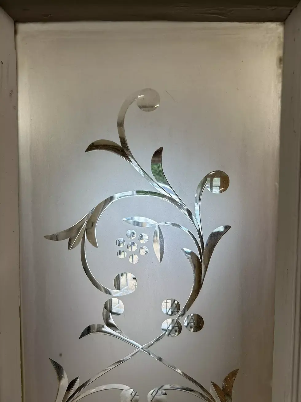 Thumbnail: VICTORIAN CUT ETCHED GLASS FRONT DOOR ANTIQUE PERIOD RECLAIMED OLD WOOD PINE