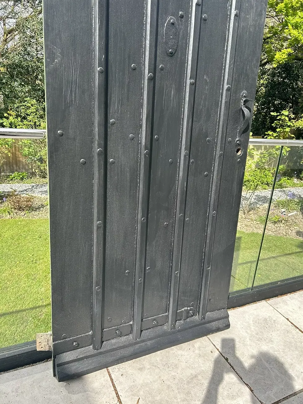 Thumbnail: ANTIQUE 18TH CENTURY FRONT DOOR CORNISH RECLAIMED PERIOD FORGED HINGES BOLTS OLD