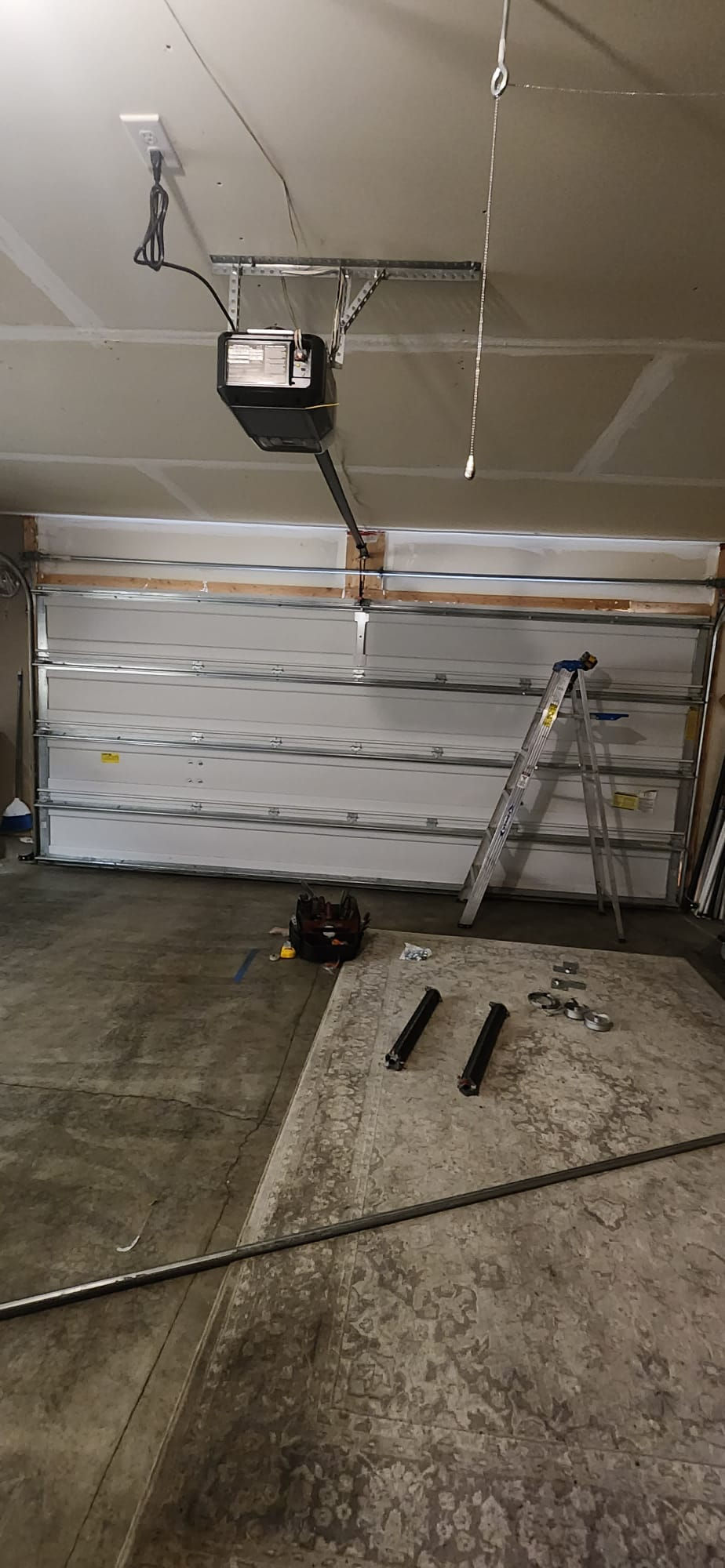Inside the garage — Completed work