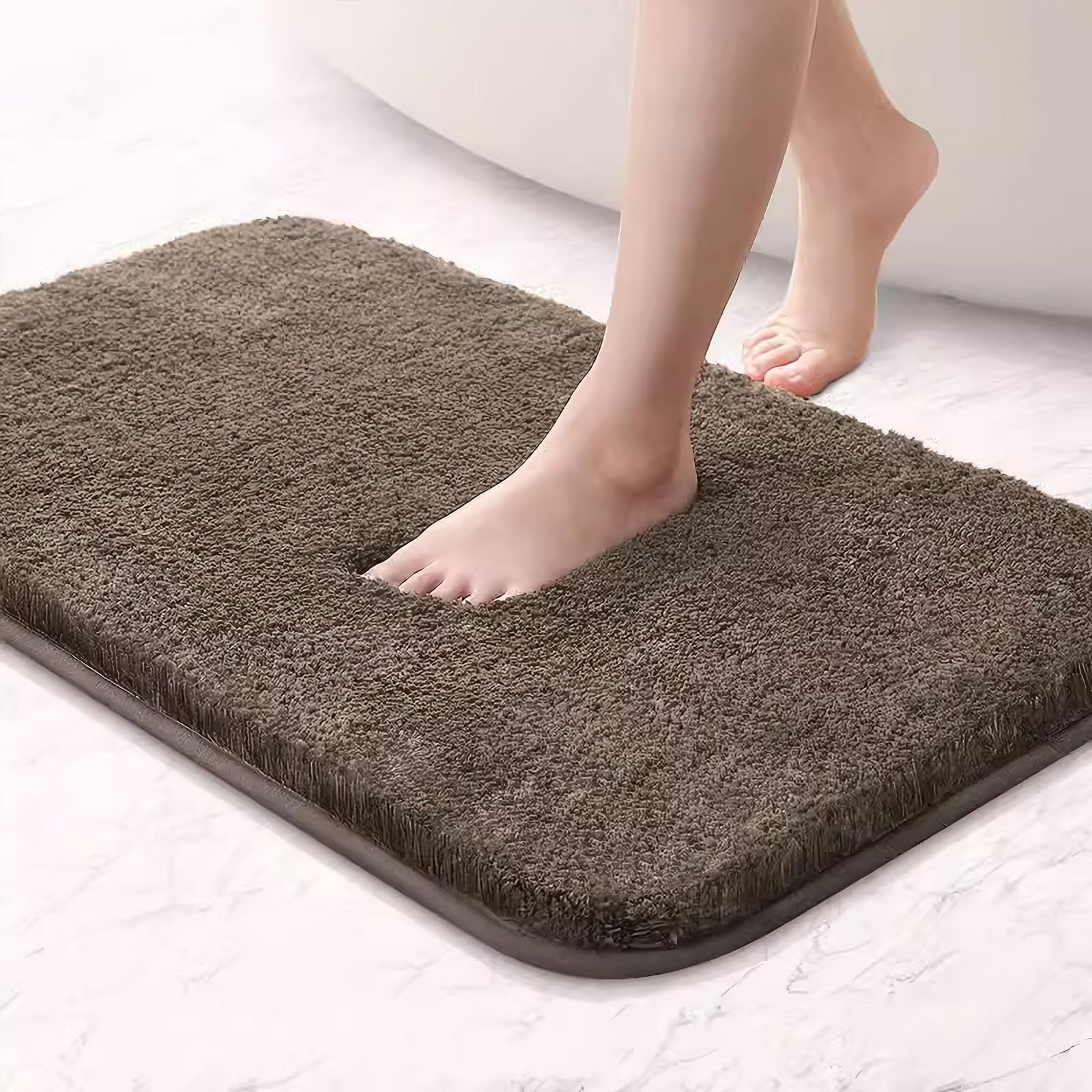 Yancorp Shaggy Bathroom Rugs 15x23 Small Plush Thick Bathroom Rug Extra Soft Bat