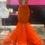 Thumbnail: Sunset orange prom gown