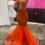 Thumbnail: Sunset orange prom gown