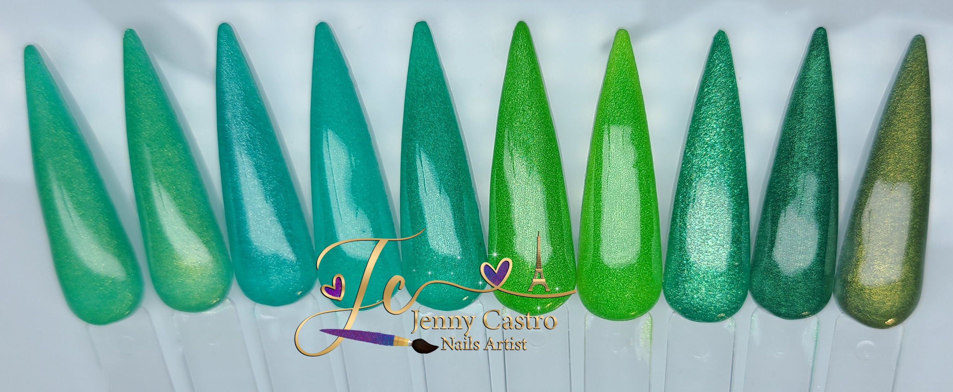 Green Acrylics collection 