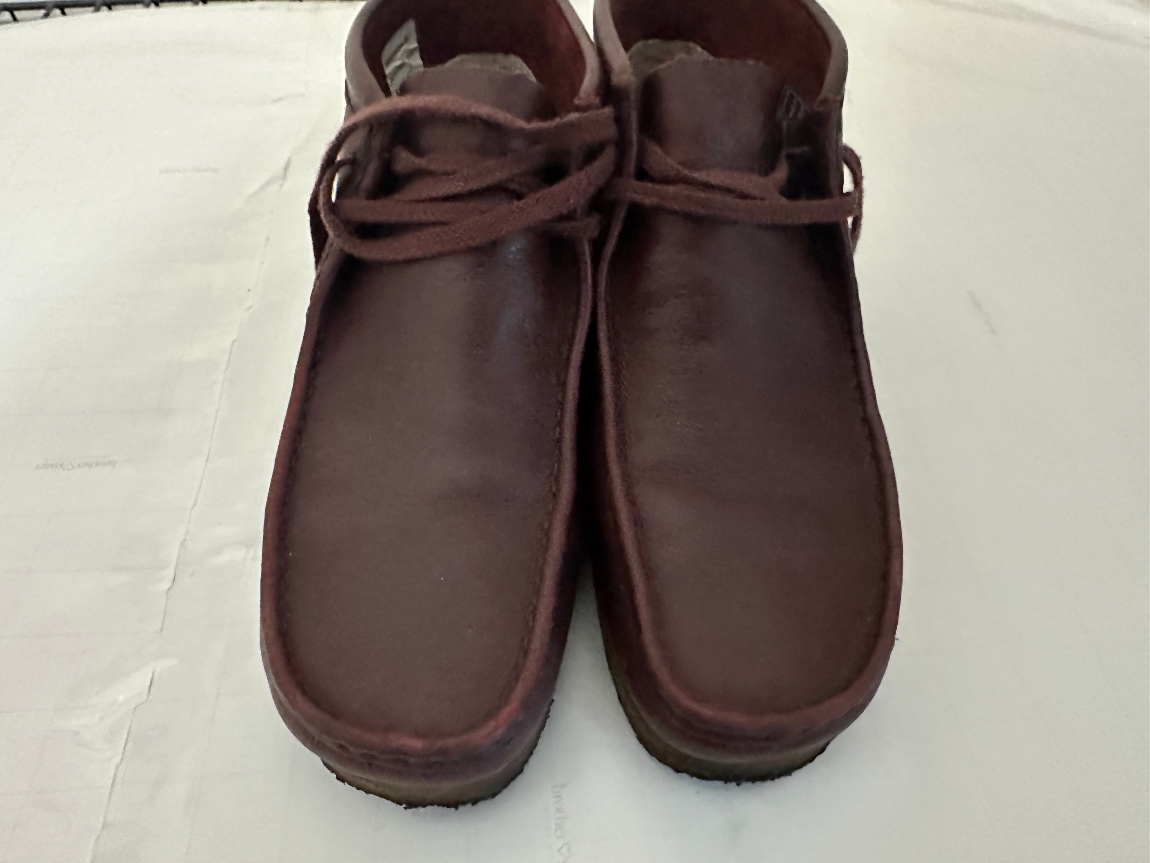 Clarks Wallabee Boot Burgundy Tumbled SZ 10