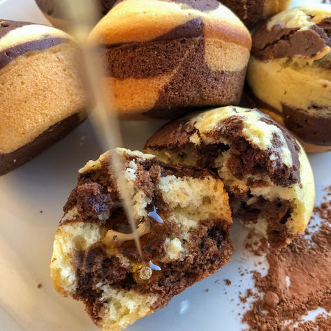 HONEY & CHOCOLATE MARBLE MUFFINS