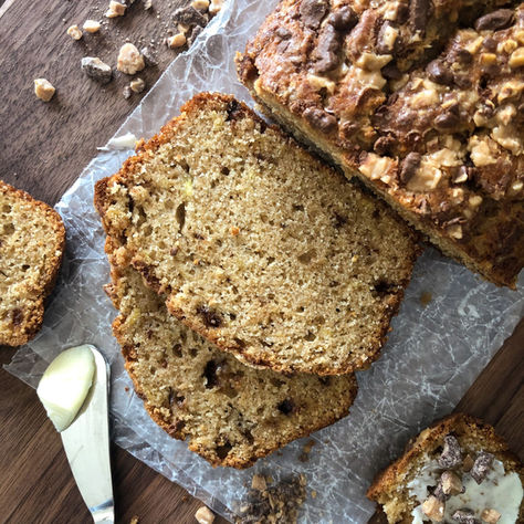 TOFFEE CRUNCH BANANA LOAF