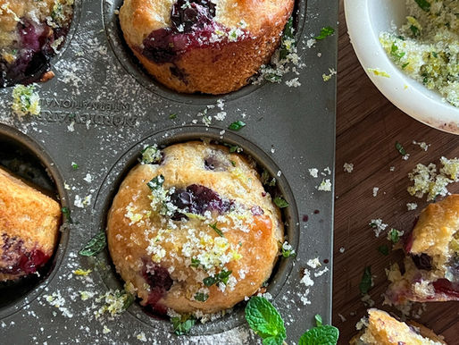 LEMON & BLUEBERRY SOUR CREAM MUFFINS