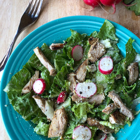 ZA'ATAR GRILLED CHICKEN & RADISH CAESAR SALAD