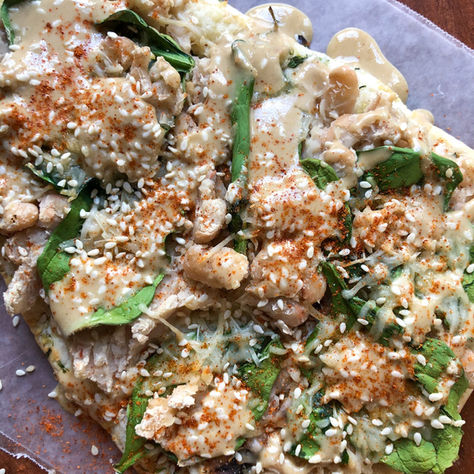 TAHINI & SMASHED BEAN FLATBREAD