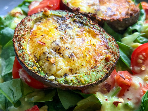 CHEESY BAKED AVOCADO EGG