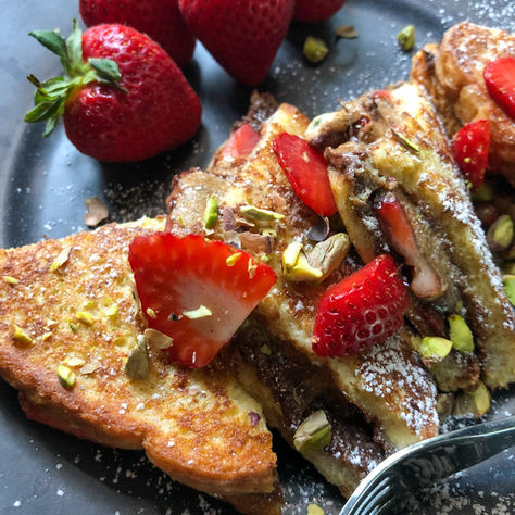 CHOCOLATE-DIPPED STRAWBERRY & NUT BUTTER-STUFFED FRENCH TOAST
