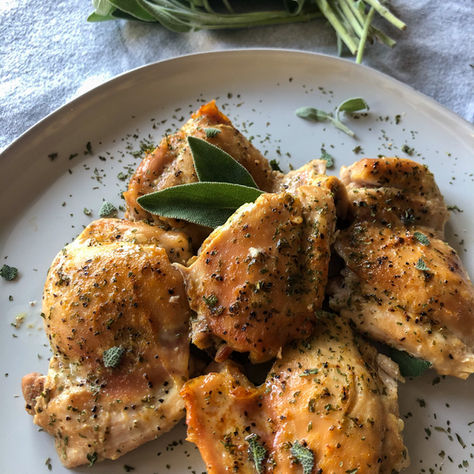 CHICKEN THIGHS WITH SAGE