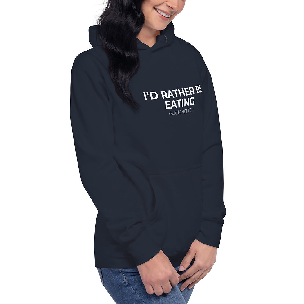 Thumbnail: I'd Rather Be Eating Logo Unisex Hoodie