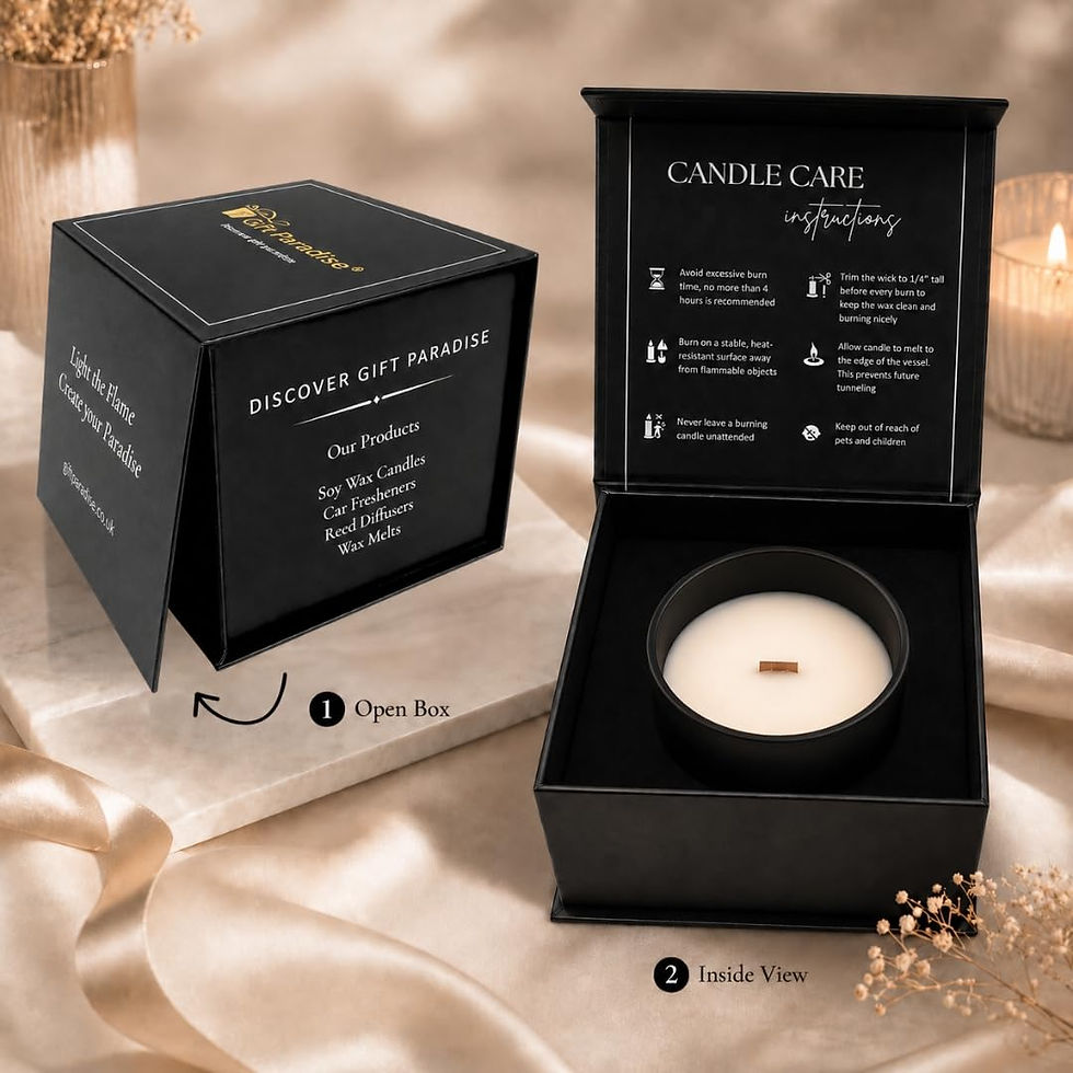 Thumbnail: Gift Paradise Tonka & Oud Scented Candle, 7 oz Natural Soy Wax Candle with Crack - image 4