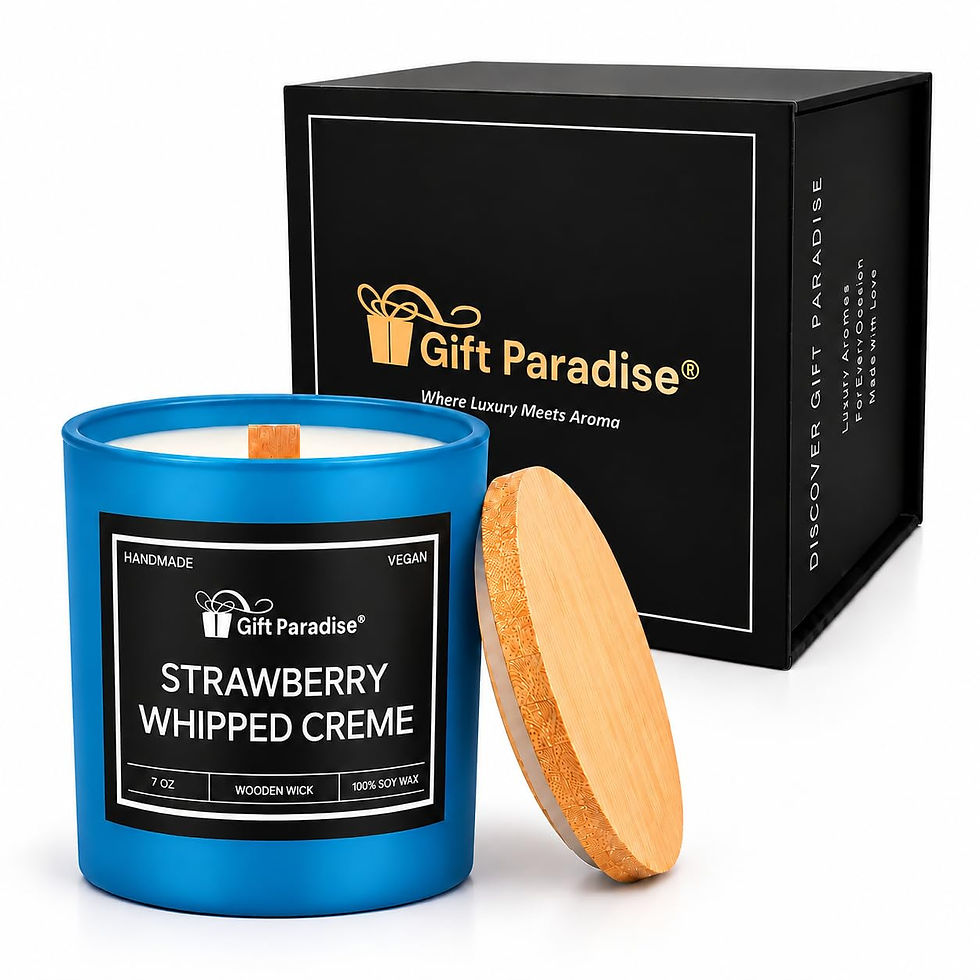 Gift Paradise Strawberry Whipped Cream Soy Wax Candle, 7 oz – Crackling Wood Wic
