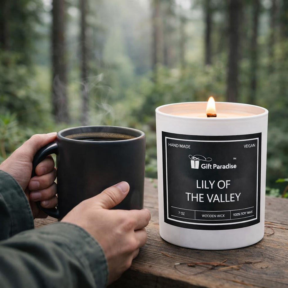 Thumbnail: Gift Paradise Lily of the Valley Scented Candle – 7 oz 100% Soy Wax Candle with - image 8