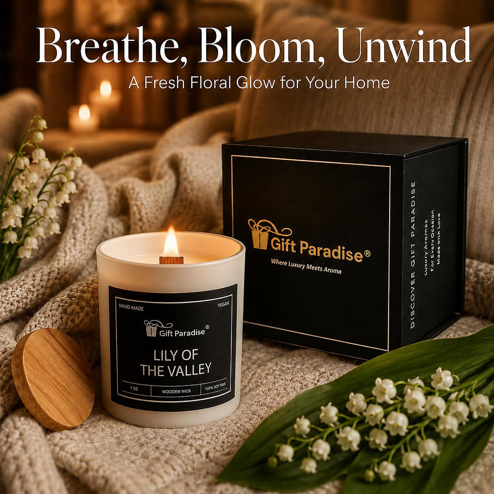Thumbnail: Gift Paradise Lily of the Valley Scented Candle – 7 oz 100% Soy Wax Candle with - image 6