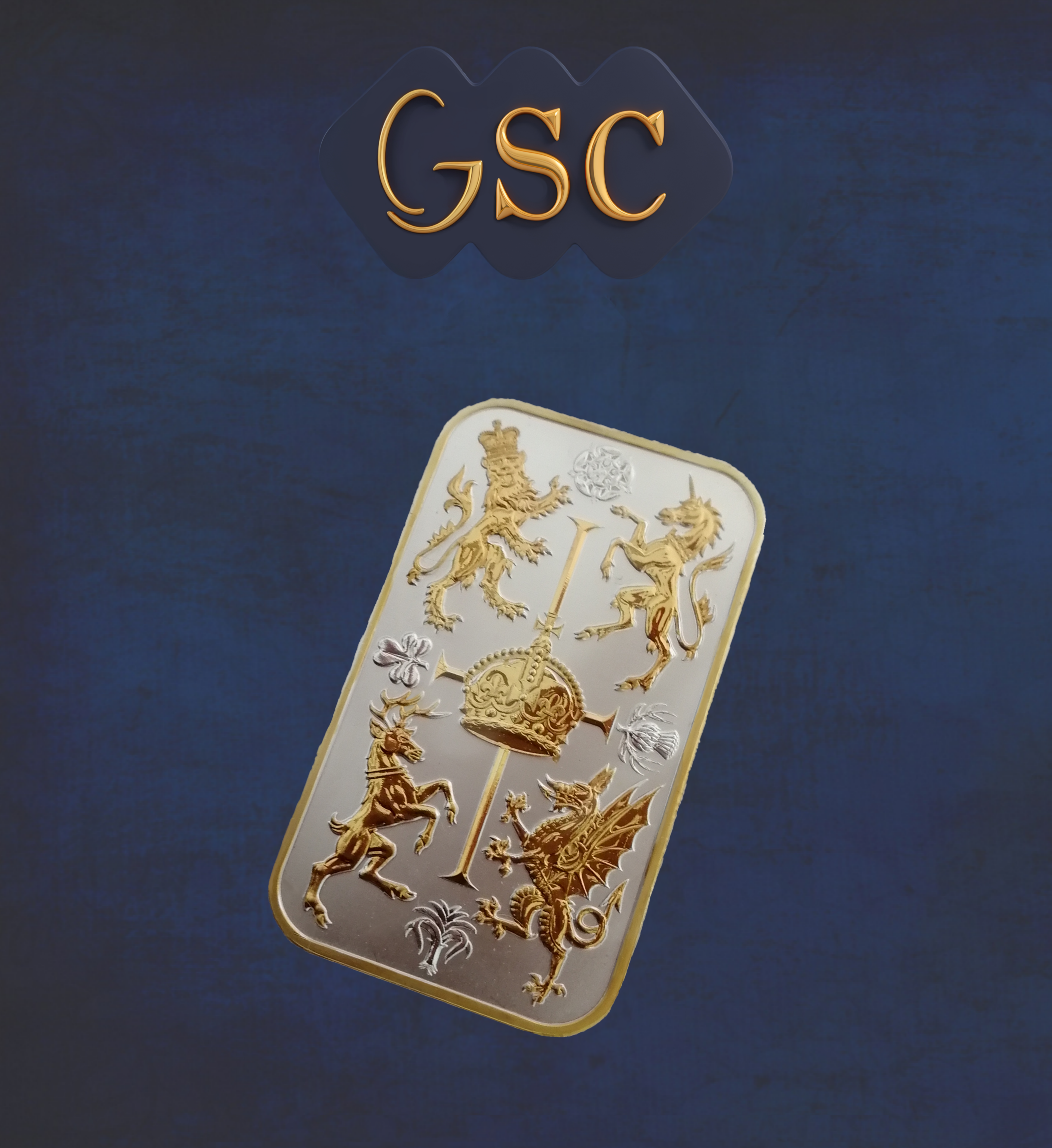 2023 Silver 1 Oz .999 Gilded King Charles III Royal Celebration Bar Edition