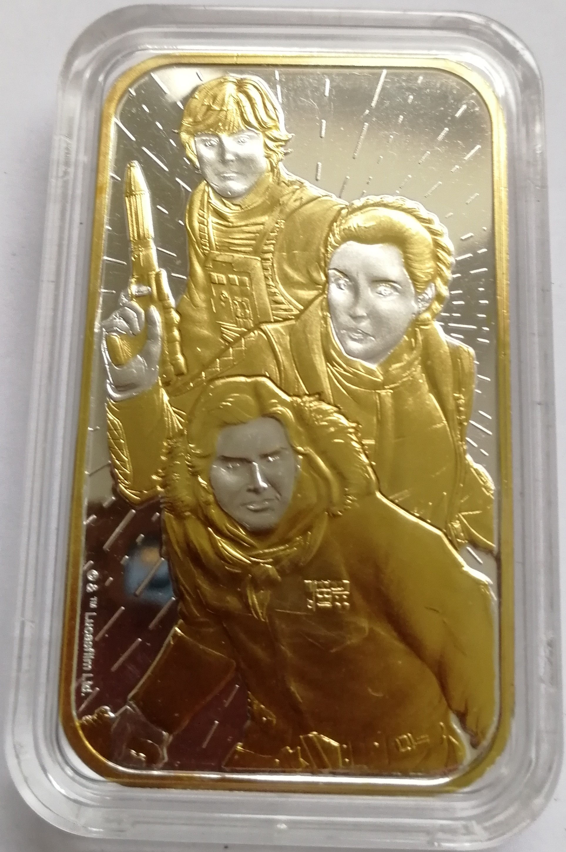Silver Bar 2025 Star Wars Light Side 1oz .999 Gilded Edition