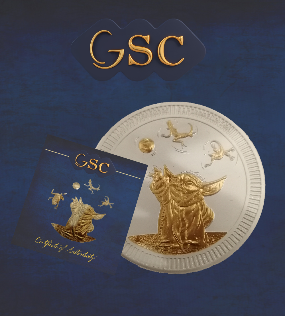 Silver Coins 2024 Niue 1 oz $2 Star Wars: Grogu Gilded Edition