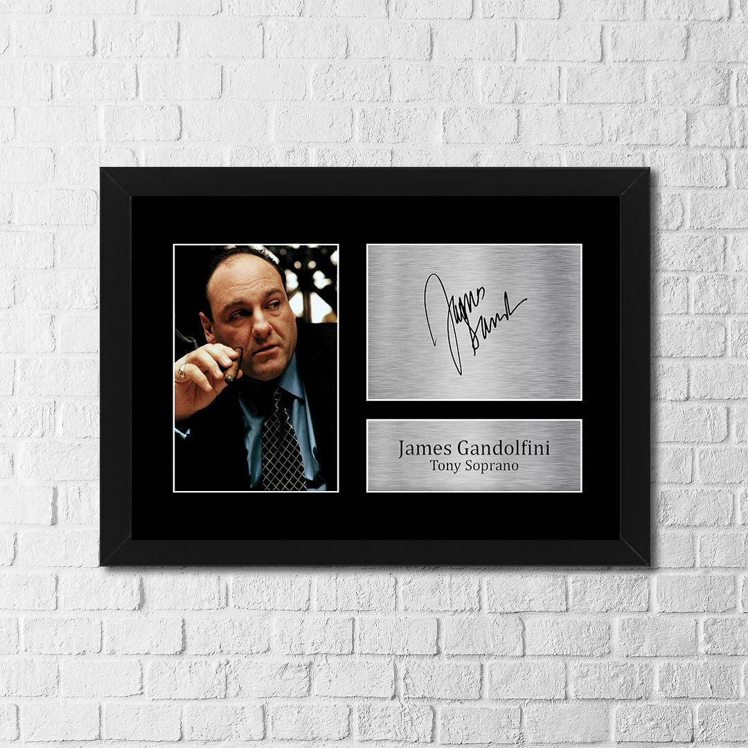 James Gandolfini Tony Soprano Framed Poster – Signature Style Mafia TV Icon Wall