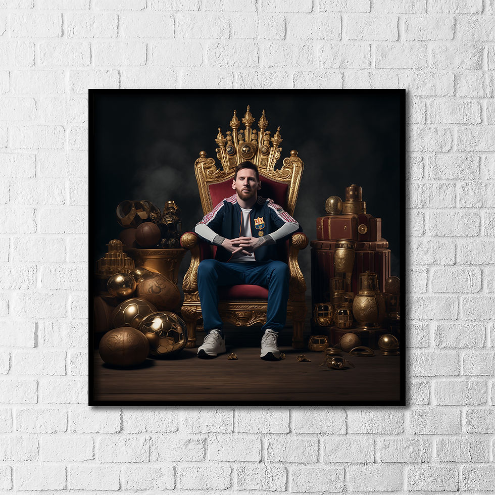 Thumbnail: Majestic Athlete on a Golden Throne Surrounded by Trophies