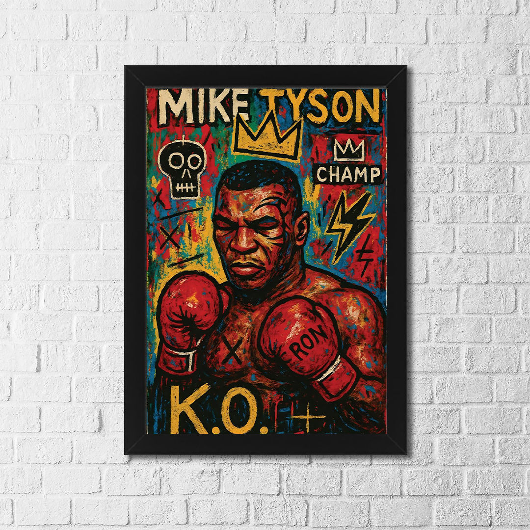 Mike Tyson Boxing Poster – Champion Wall Art, Vintage Style Sports Print