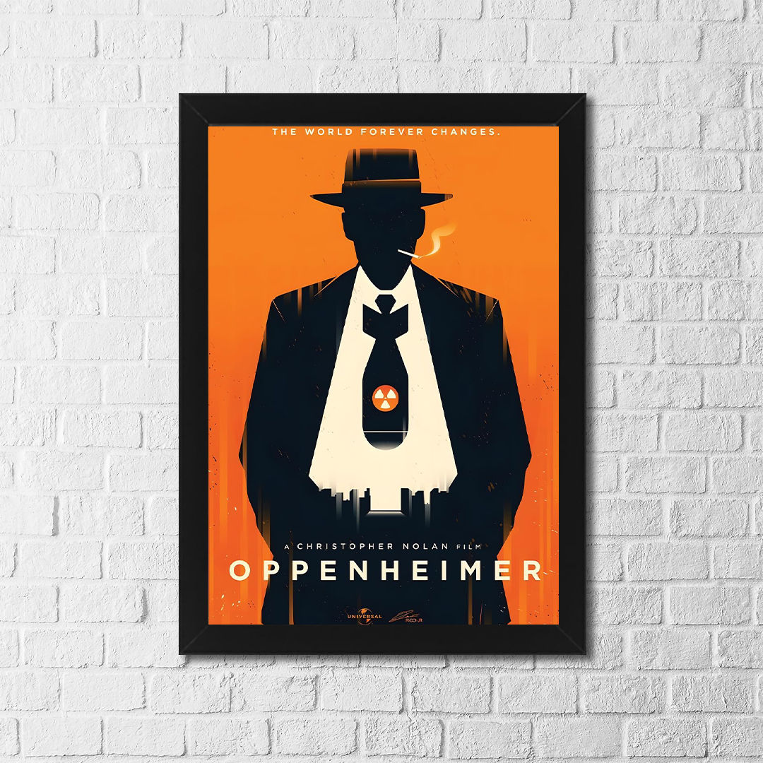 Oppenheimer Movie Poster – Minimalist Atomic Design Wall Art, Cinematic Film Dec