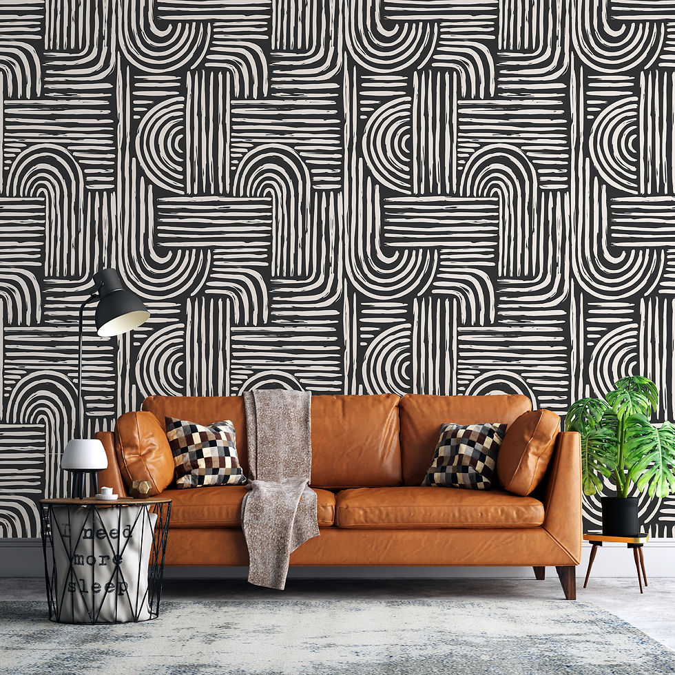 Thumbnail: Monochrome Abstract Line Art Wallpaper