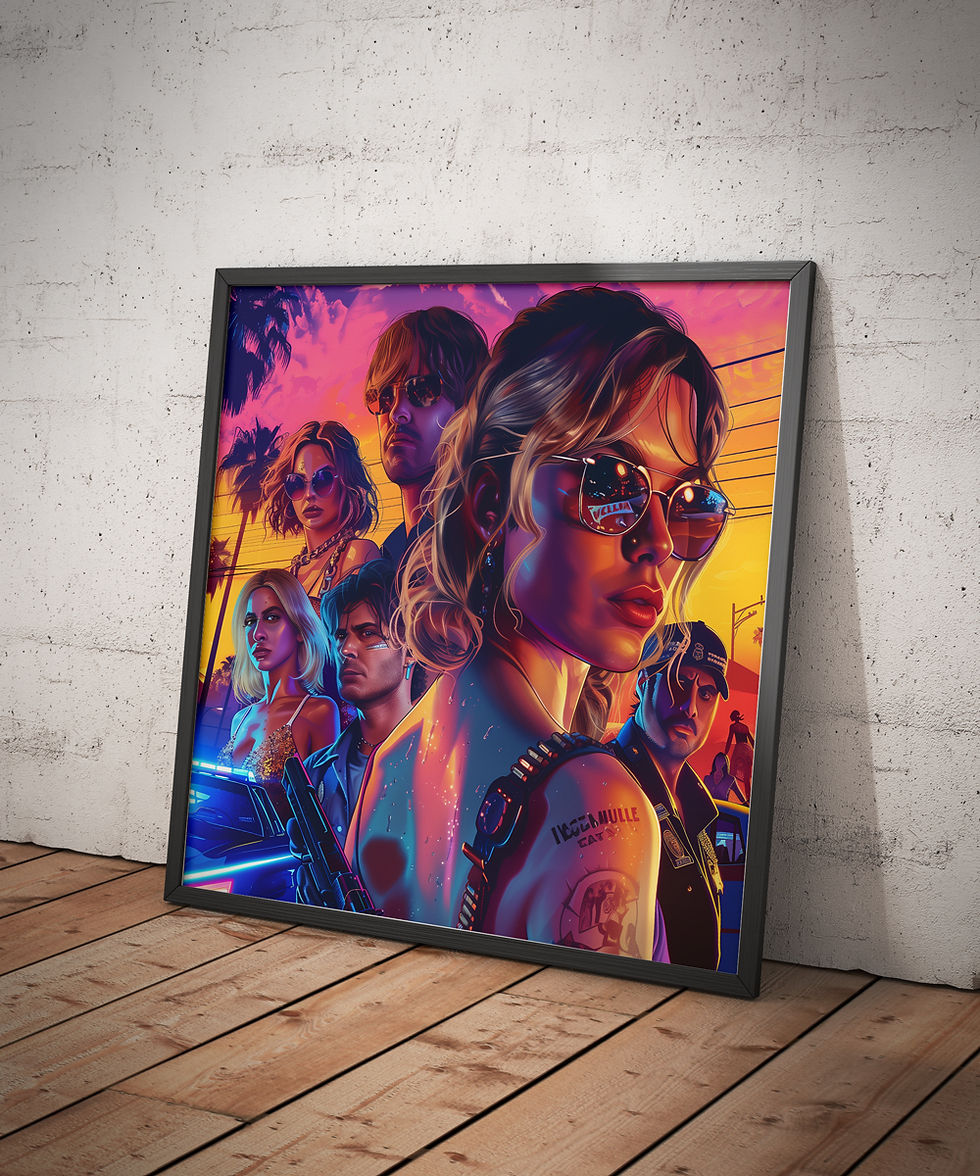 Thumbnail: GTA 5 Gangster and Police Neon Art