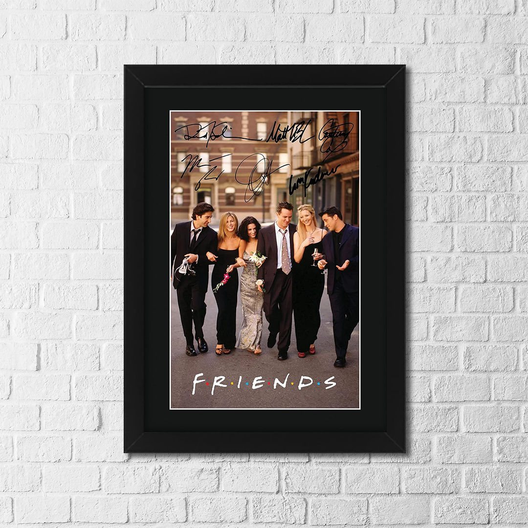 Friends Cast Poster – Classic TV Show Wall Art, Vintage Sitcom Group Photo