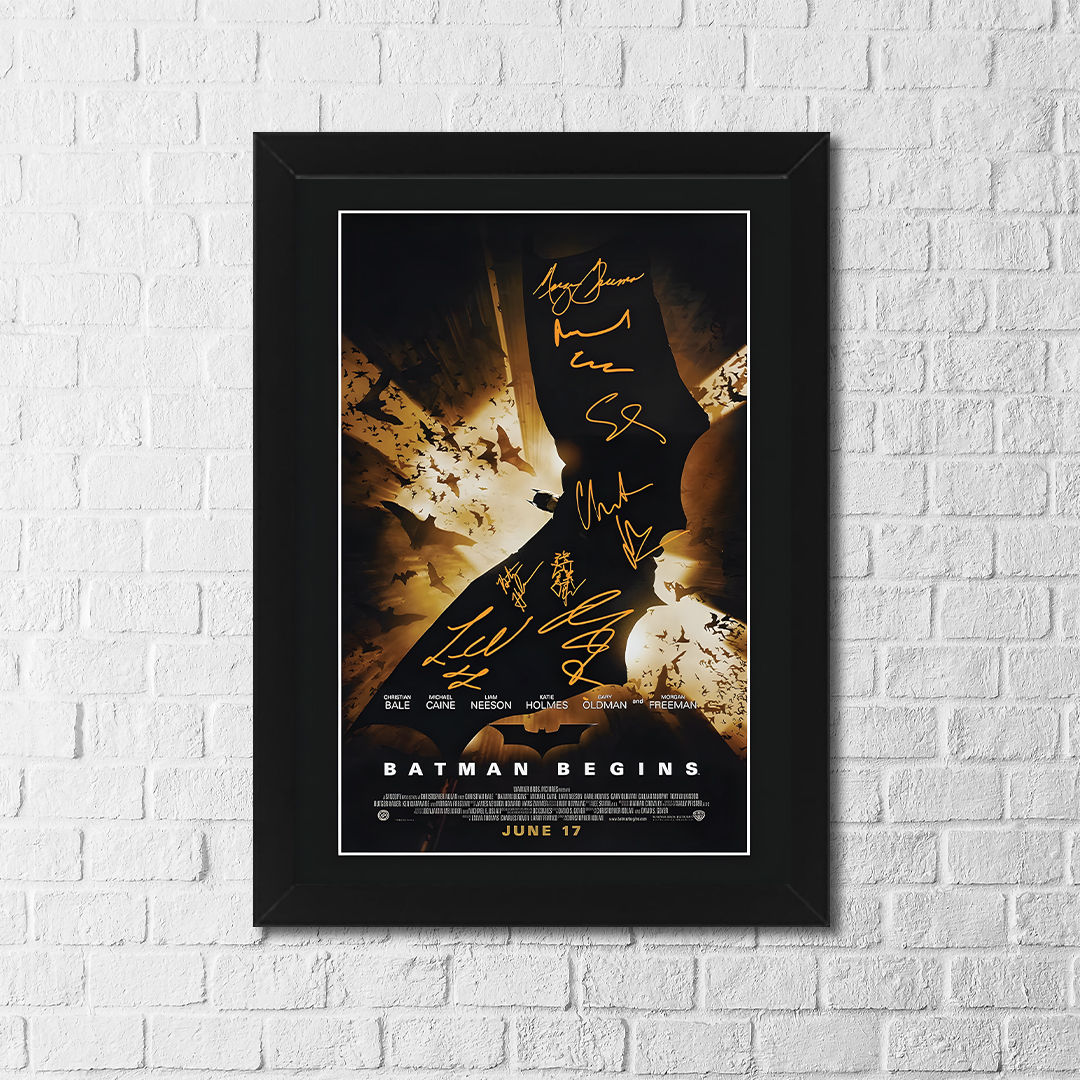 Batman Begins Poster – Dark Superhero Wall Art, Cinematic Movie Print