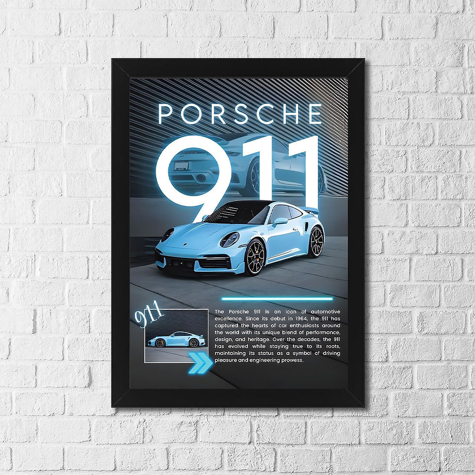Thumbnail: Porsche 911 Poster – Modern Sports Car Wall Art, Luxury Automotive Decor Print