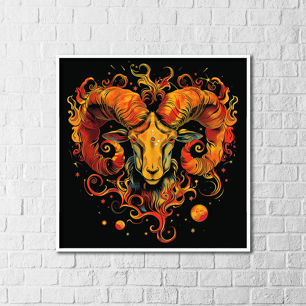 Thumbnail: Aries Zodiac Wall Art