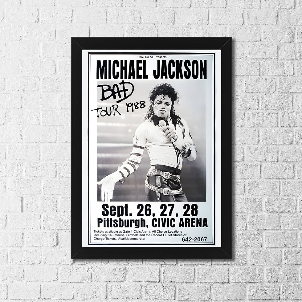 Thumbnail: Michael Jackson Poster – Vintage Bad Tour 1988 Wall Art – Retro Concert Print