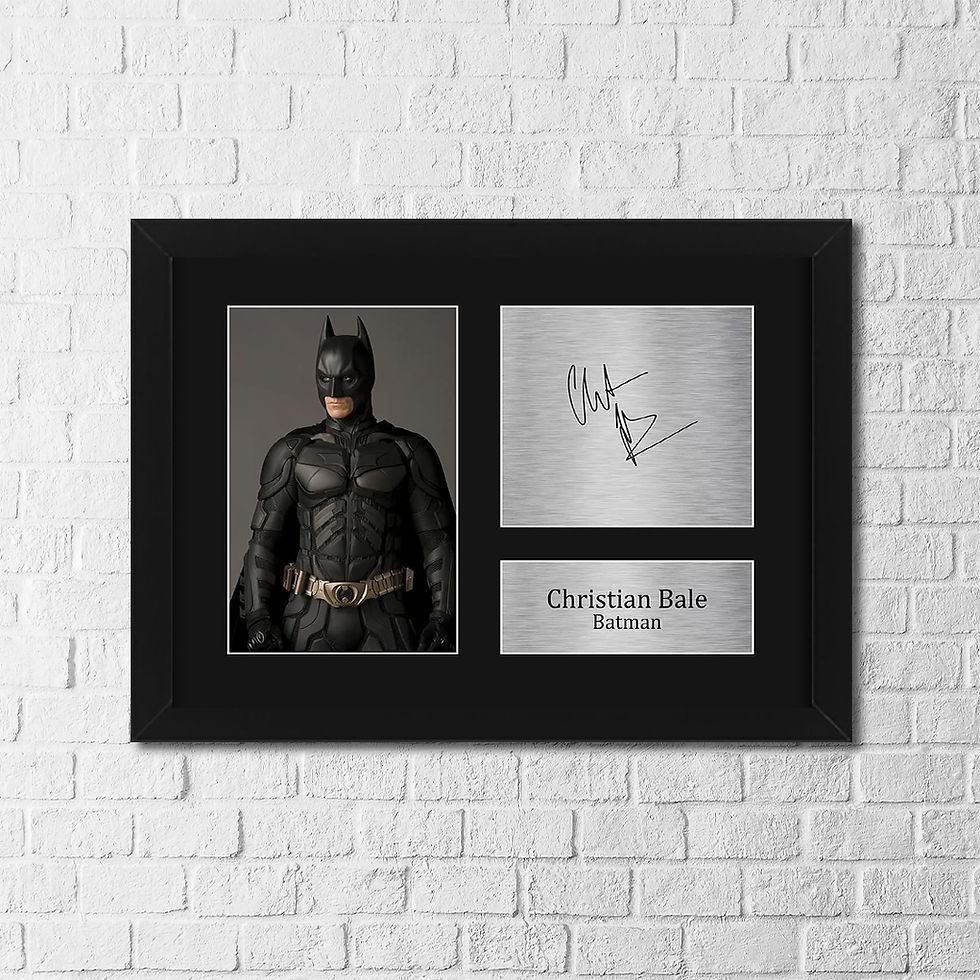 Thumbnail: Christian Bale Batman Framed Poster – Signature Style Dark Knight Wall Art