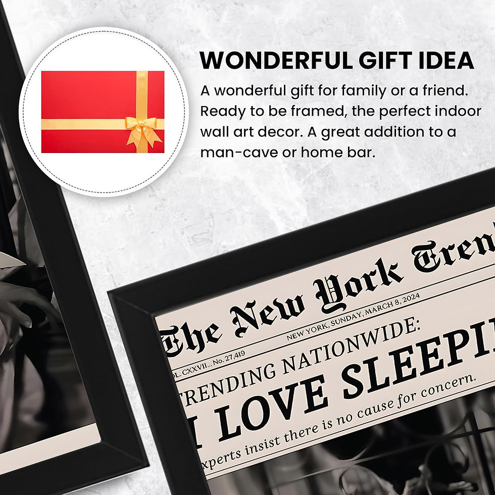 Thumbnail: Vintage Newspaper Style Poster – “I Love Sleeping” Aesthetic Wall Art, Minimal B