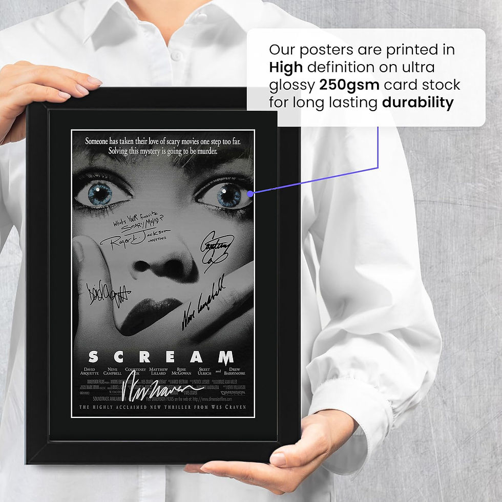 Thumbnail: Scream Classic Poster – Black & White Horror Wall Art, Vintage Thriller Movie Pr