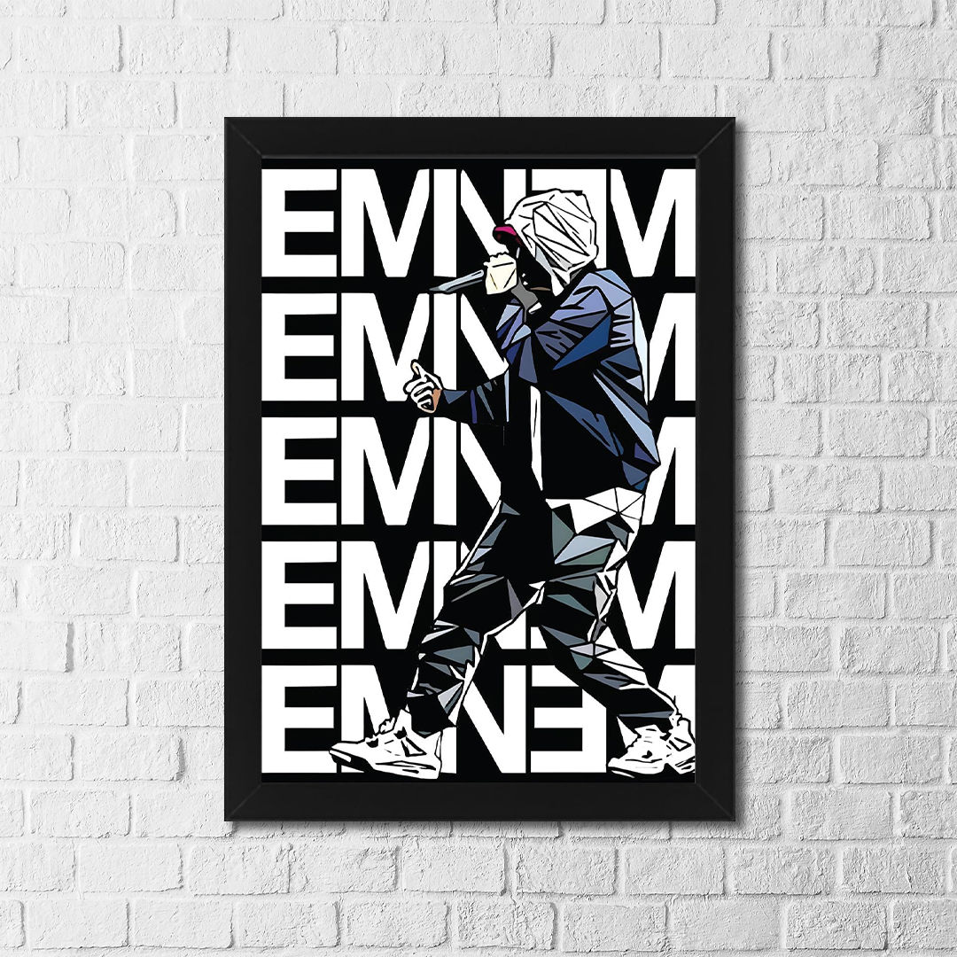Eminem Rap Poster – Hip Hop Wall Art, Modern Music Illustration Print
