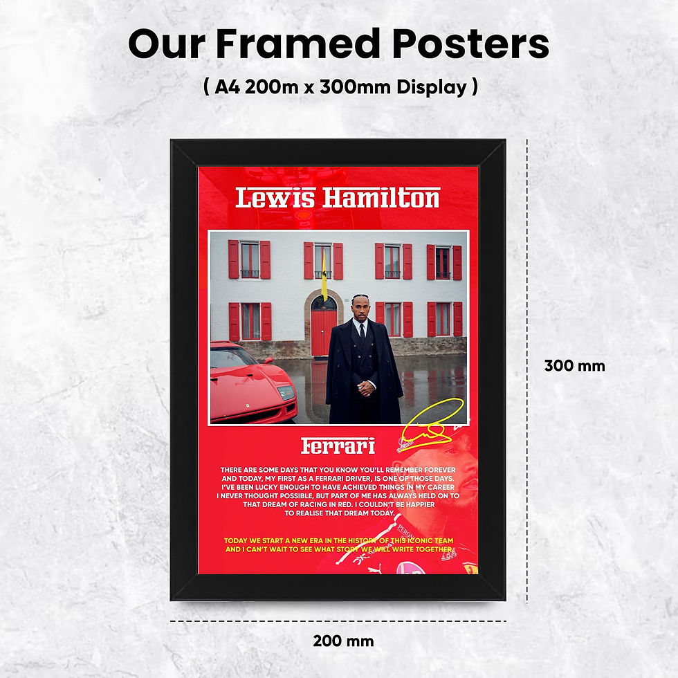 Thumbnail: Lewis Hamilton Ferrari Poster – Formula 1 Wall Art, Motorsport Racing Print