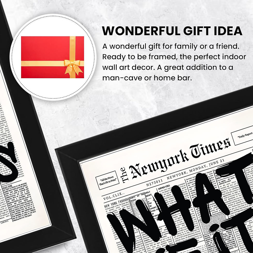 Thumbnail: What If It All Works Out Poster – Motivational Newspaper Style Wall Art, Minimal
