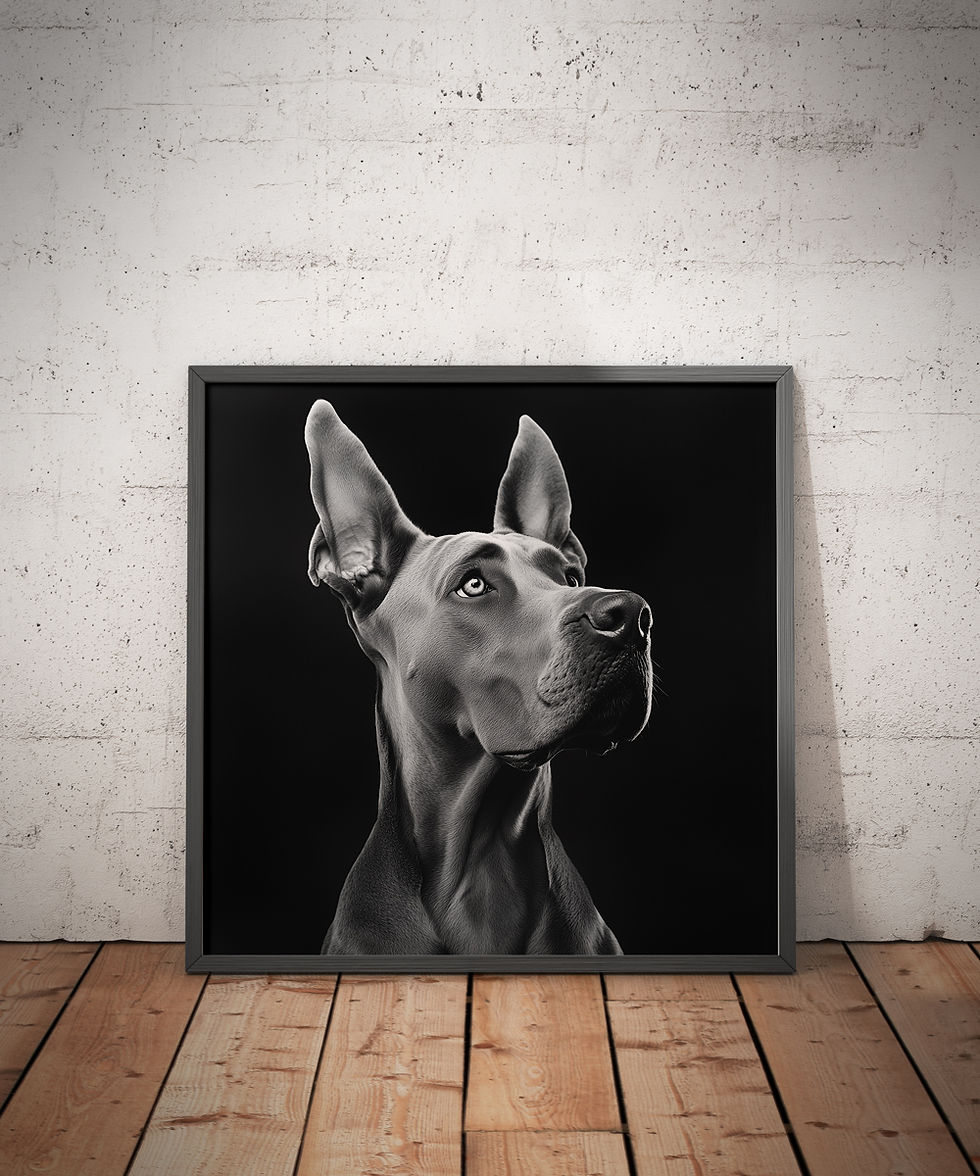 Thumbnail: Black and White Great Dane Dog