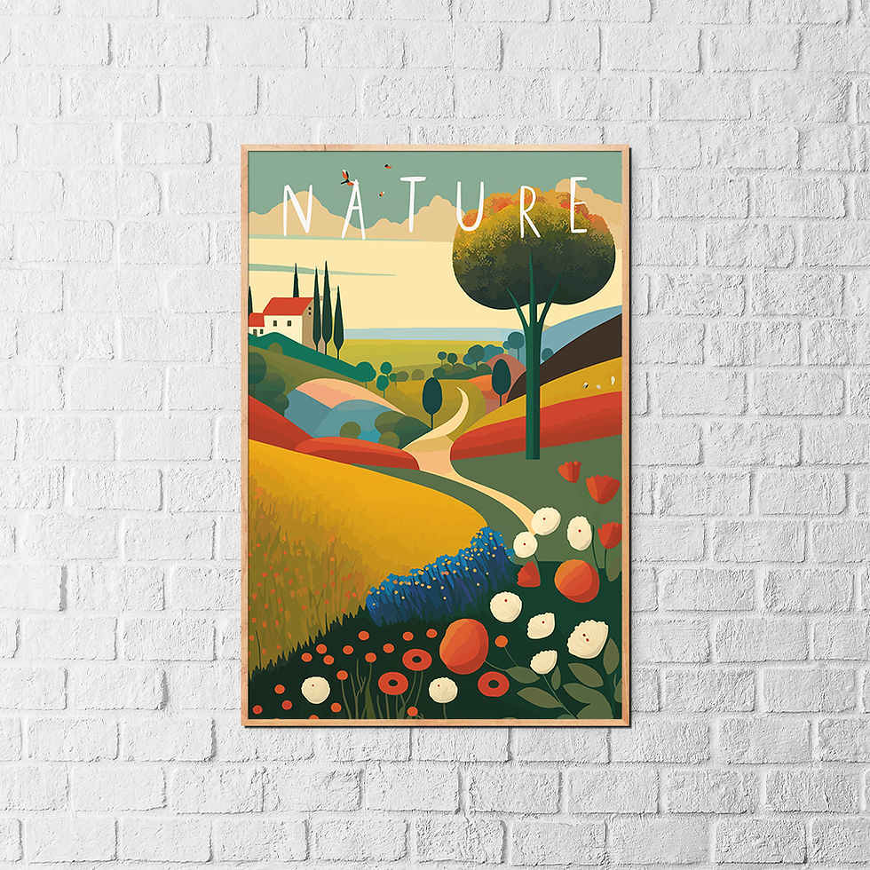 Thumbnail: Sunny Countryside Pathway Art Print