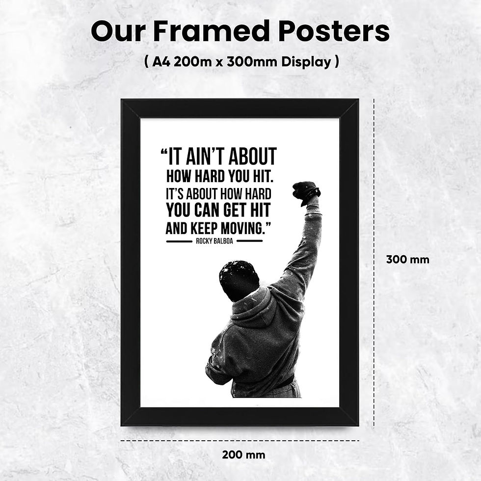 Thumbnail: Rocky Balboa Motivational Poster – “It Ain’t About How Hard You Hit” Gym & Succe