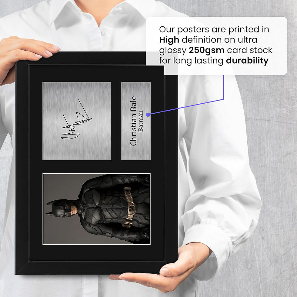 Thumbnail: Christian Bale Batman Framed Poster – Signature Style Dark Knight Wall Art